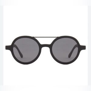 KOMONO sunglasses Black Round silver NEW Vivien